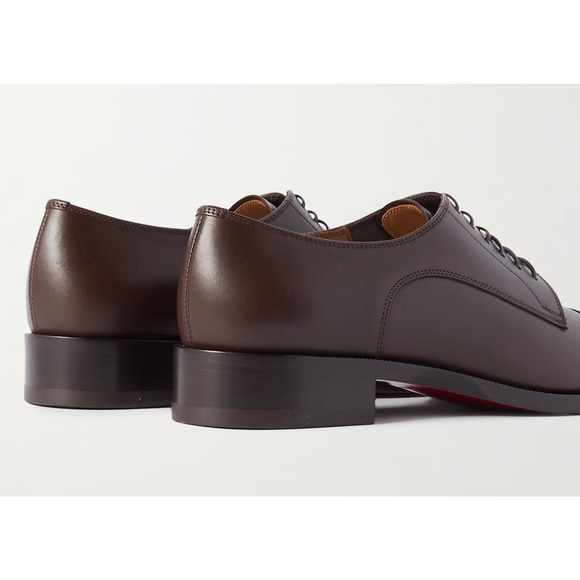 Christian Louboutin Cortomale Flat Brown Leather Dress Oxford Derby Loafer 46 13 main image 9